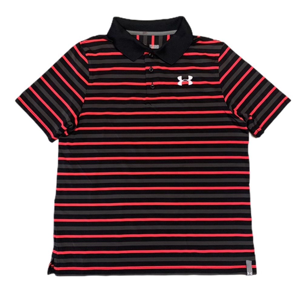 Under Armour Polo Heat gear loose Stripe Size YXL